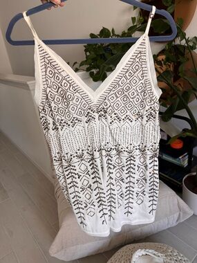 Free People White Embroidered dress